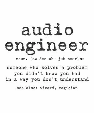Audio Engineer Definition Stock Illustration