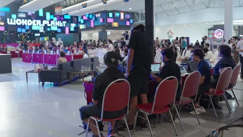Audio Engineer Lighting Technician Crew Staff Production Team, LGTBQ Event Show Stock Footage 244983120