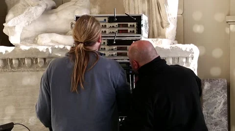 Audio Engineers Working Video stock 46258311