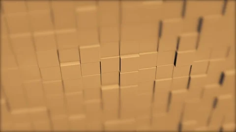 Audio equalizer animation of cubes surface movig up and down for music videos Stock Footage 124500716