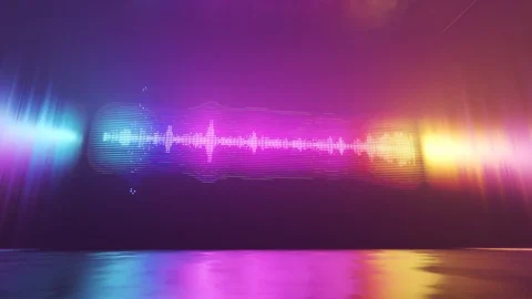 "Audio equalizer background. Music control levels wave. Multicolored neon Stock-Footage 97463406