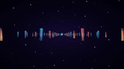 Audio Equalizer Bar Visualizer Loop - Dark Music Spectrum Background 스톡 동영상 341563318