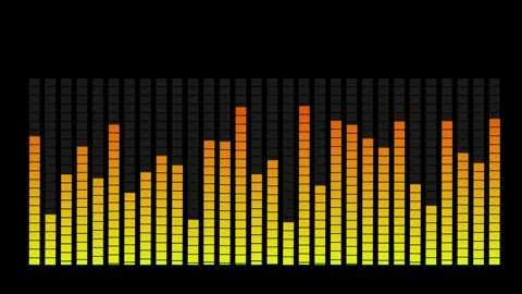 Audio Equalizer Bars Animation, Music Spectrum Analyzer, VU Meter Animation Stock Footage 313460041
