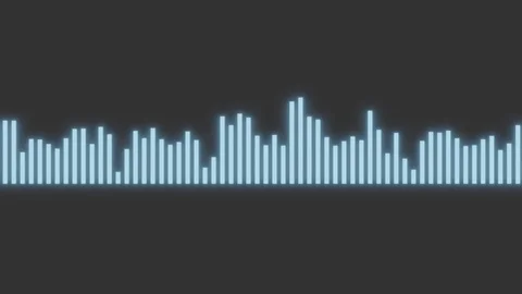 Audio Equalizer Bars Moving Seamless Loop. Music Control Levels. Azure. Stock Footage