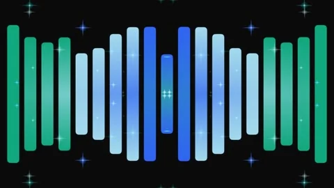 Audio Equalizer Bars Moving in Sync. Stock Footage 329470265