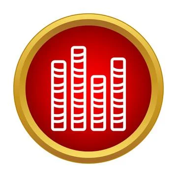 Audio equalizer bars showing volume levels in icon 库存插图