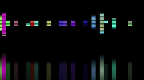Audio equalizer bars use for music and computer calculating with reflection . Stock Illustration