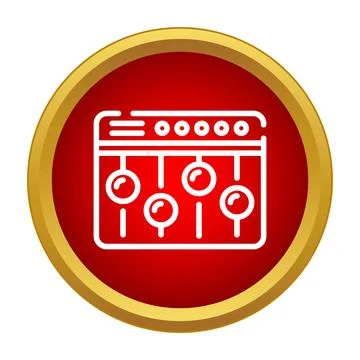 Audio equalizer control panel adjusting sound levels Stock Illustration