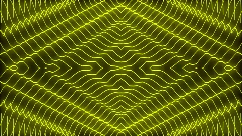 Audio equalizer, diamonds, lines, yellow, animation, music, background, footage Stock Footage 233697876