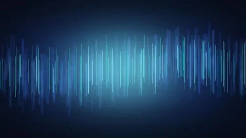Audio equalizer digital wave signal looping motion background Stock Footage 343799384
