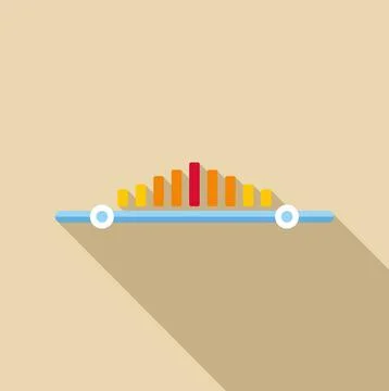 Audio equalizer flat design icon adjusting sound settings Stockillustratie