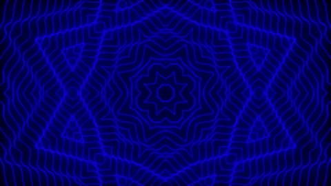 Audio equalizer, lines, rhombuses, star in a star, music, blue Stock Footage 233697929