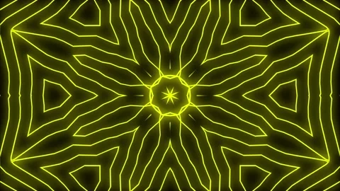 Audio equalizer, lines, triangles, star in star, music, yellow Stock Footage 233697989