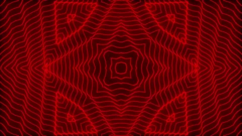 Audio equalizer, lines, triangles, star in star, music, square, red Video stock 233697994