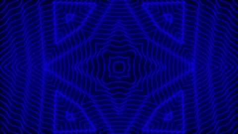 Audio equalizer, lines, triangles, star in star, music, square, blue Stock Footage 233697999