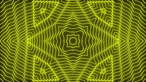 Audio equalizer, lines, triangles, star in star, music, square, yellow Stock Footage 233698018