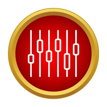 Audio equalizer mixer control panel icon concept Stock Illustration