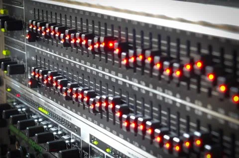 Audio equalizer 스톡 사진