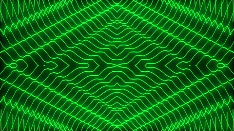 Audio equalizer, rhombuses, lines, green, animation, music, background, footage Stock Footage 233697878