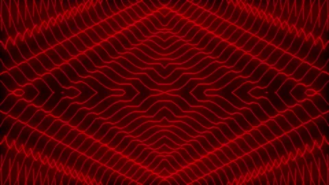 Audio equalizer, rhombuses, lines, red, animation, music, background, footage Stock Footage 233697852
