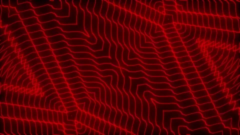 Audio equalizer, rhombuses, lines, red, animation, to music background triangles Stock Footage 233697885