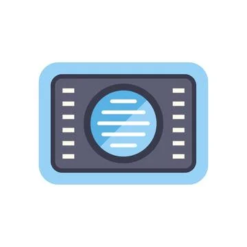 Audio equalizer screen measuring sound waves concept Stock Illustration