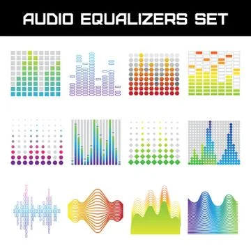 Audio Equalizer Set Stock Illustration