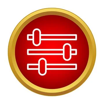Audio equalizer settings control flat slider icon イラスト素材