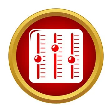 Audio equalizer sliders setting sound volume control Stock Illustration