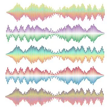 Audio equalizer. Sound &amp; audio waves Stock Illustration
