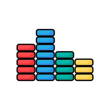 Audio equalizer sound frequency volume level vector outline icon Stock Illustration