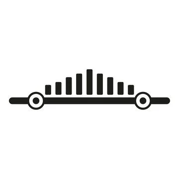 Audio equalizer sound level control faders icon 스톡 일러스트