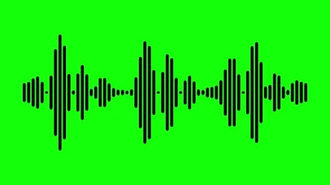 Audio equalizer sound wave animation on green screen Stock Footage 345548700