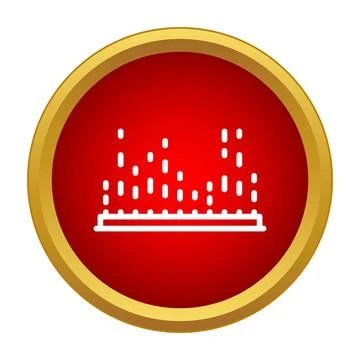 Audio equalizer sound wave displaying frequency spectrum icon Stock Illustration