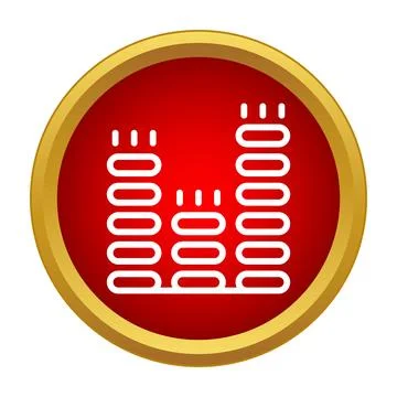 Audio equalizer sound wave volume bars icon Stock Illustration