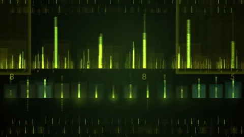 Audio Equalizer Visualization Futuristic Sound Wave Data Bars 库存影片 336059523