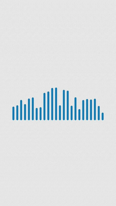 Audio Equalizer Visualizer 24 Cyan Base Overlay Alpha 4K Vertical 9x16 Light Stockbeeldmateriaal 339507626