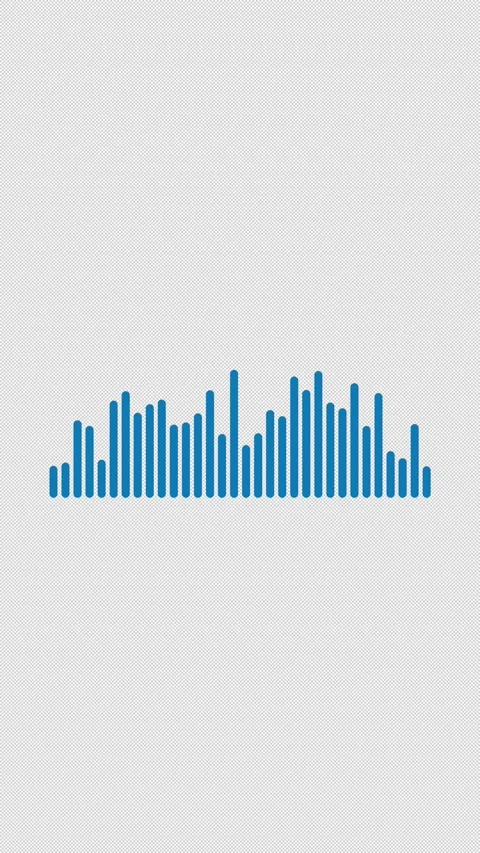 Audio Equalizer Visualizer 32 Cyan Base Overlay Alpha 4K Vertical 9x16 Light Vidéo 339507605