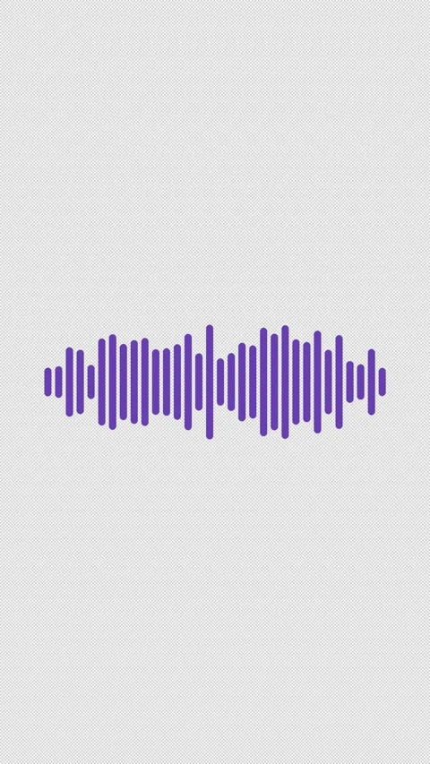 Audio Equalizer Visualizer 32 Violet Mirror Overlay Alpha 4K Vertical 9x16 Light Video stock 339507602