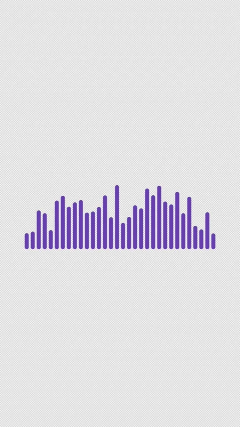 Audio Equalizer Visualizer 32 Violet Base Overlay Alpha 4K Vertical 9x16 Light Stockbeeldmateriaal 339507618
