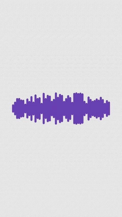 Audio Equalizer Visualizer 48 Violet Mirror Overlay Alpha 4K Vertical 9x16 Light Vídeo Stock 339507572