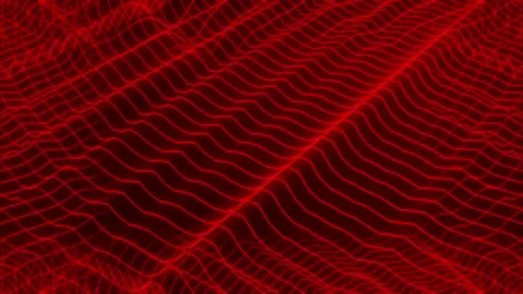Audio equalizer, wave, music, lines, edge overlay, red, active Stock Footage 233697818