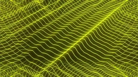 Audio equalizer, wave, to music, lines, edge overlay, yellow, active Stock Footage 233697835