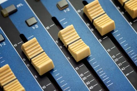Audio faders Stock Photos