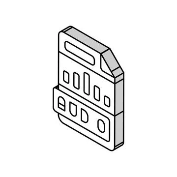 Audio file format document isometric icon vector illustration 库存插图