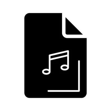 Audio file icon on white background. Vector illustration. Stock Illustration