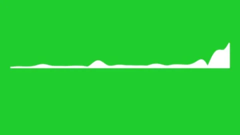 Audio frequency sound wave animation isolated on green background Stock Footage 327311975