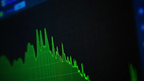 Audio Frequency Spectrum Displayed in Music Creation Software, Macro Shot Видео 290031828