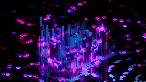 Audio Frequency Visualizer A Dynamic Digital Sound Wave Display Loop Animated Stock Footage 318724222