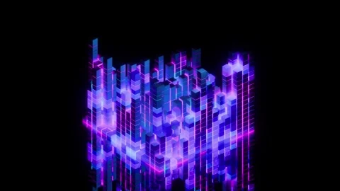 Audio Frequency Visualizer A Dynamic Digital Sound Wave Display Loop Animated Stock Footage 318724263